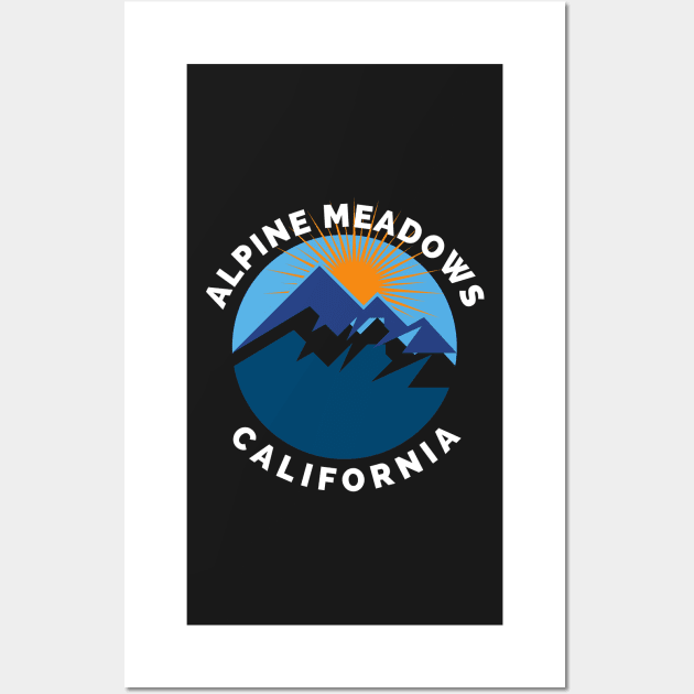 Alpine Meadows Ski Snowboard Mountain California Yosemite - Travel Wall Art by Famgift